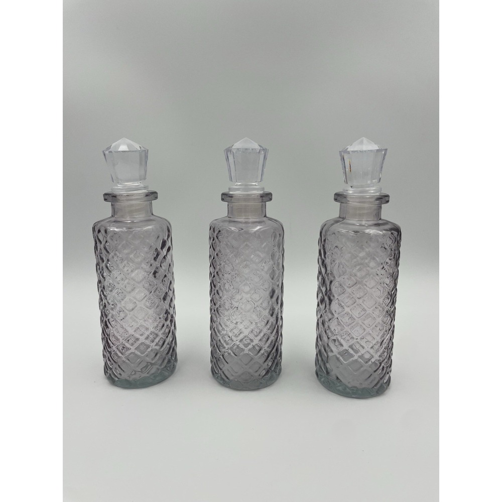 New Smokey Lavender Diamond Glass Perfume, Spell, Water,‎ Oil Decanter Bottles-3
